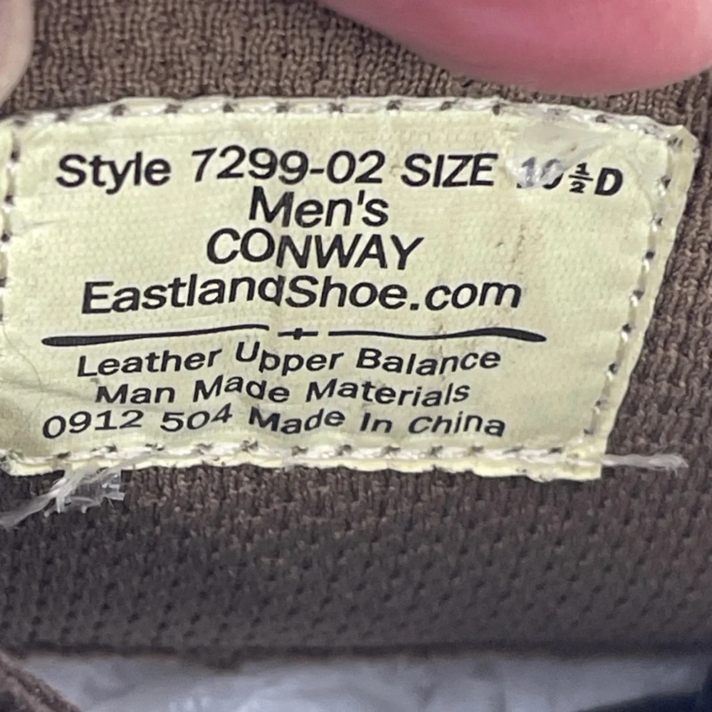 EASTLAND CONWAY Men's Brown Leather Shoes SIZE 10.5D